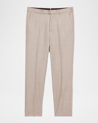 Men's Cavalry Twill Sharkskin Flat-Front Trousers