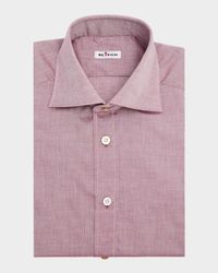 Men's Cotton Point-Collar Dress Shirt