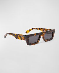 Men's Ontario Acetate Rectangle Sunglasses