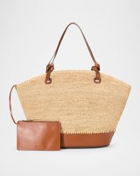 Squillo Raffia & Leather Tote Bag