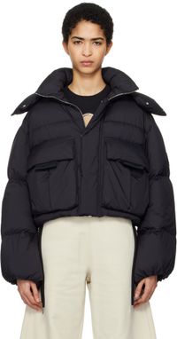 Moncler Genius Blouson Kar noir rembourré en duvet - Moncler x Willow Smith