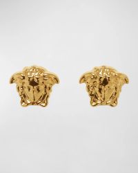 Men's Golden Medusa Head Earrings