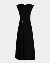 Mary V-Neck A-Line Midi Dress