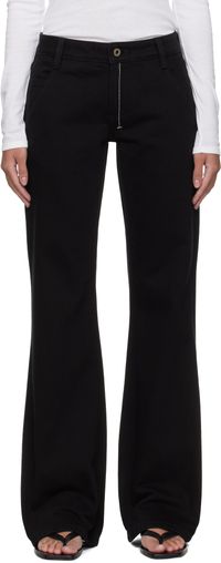 Fax Copy Express Black '000' Slim Flared Jeans