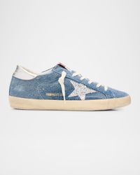 Super-Star Denim Glitter-Star Low-Top Sneakers