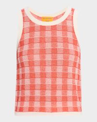 Gingham Knit Tank Top
