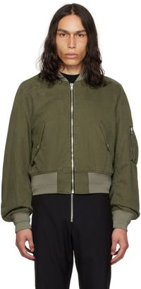 We11done Khaki Dropped Shoulder Bomber Jacket