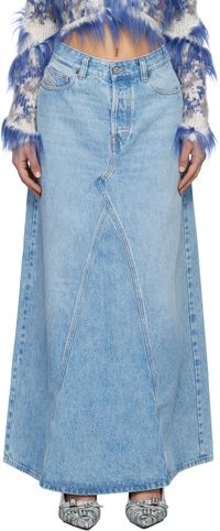 Diesel Blue De-Pago Denim Maxi Skirt