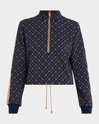 Ezra Morgan Monogram Quarter-Zip Pullover