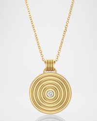 18K Universum 23mm Diamond Medallion Necklace