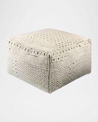 Tunisia Hand-Knotted Pouf