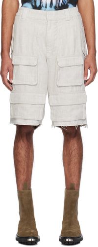 MISBHV Gray Raw Edge Shorts