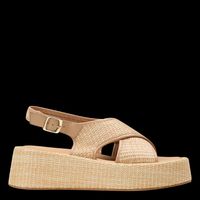 Mellow Yellow - Sandales compensées tissées - Taille 42 - Beige