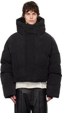 Entire Studios Blouson matelassé MML noir rembourré en duvet à capuche