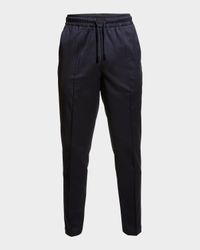 Men's Drawcord Wool-Cotton Pants