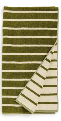 Dusen Dusen Bath Towel Green/Cream One Size