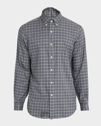 Men's Classic Fit Plaid Twill Button-Down Shirt