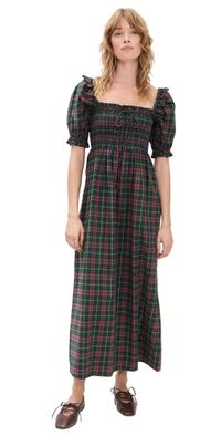 Hill House Home The Scarlett Midi Nap Dress Chestnut Tartan S