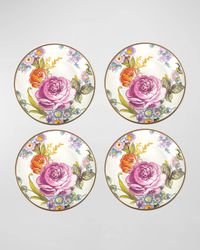 Flower Market Canape Plates, Set of 4