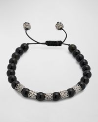 Men's Obsidian Beaded Bracelet