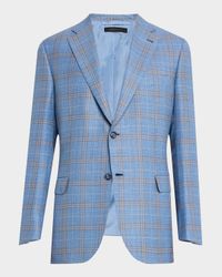 Men's Wool Plaid Sport Coat