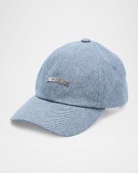 Men's The Gadjo Metal-Logo Denim Six-Panel Baseball Cap