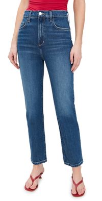 Favorite Daughter The Valentina Super High Rise Straight Jeans Cambridge 31