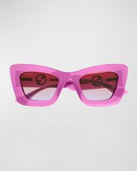 GG Plastic Cat-Eye Sunglasses