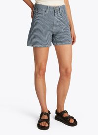 Tommy Hilfiger - Short droit rayé en coton - Taille 30 - Bleu