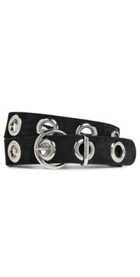 Anderson's Casual Nubuck Eyelet Belt Black 70