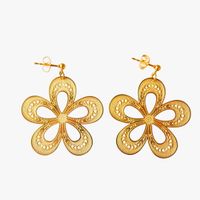 Ginandger - Boucles doreilles acier inoxydable - Taille Unique - Doré