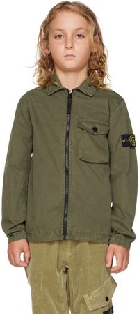 Stone Island Junior Kids Khaki Pocket Jacket