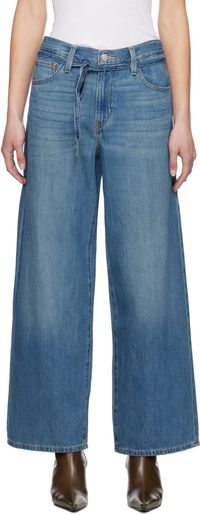 Levi's Blue XL Baggy Straight Linen+ Jeans
