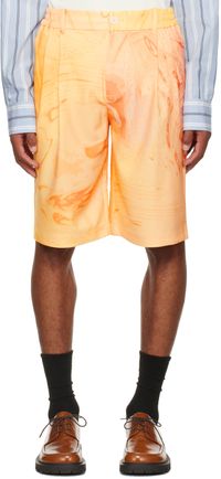 Feng Chen Wang Orange Phoenix Shorts