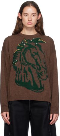 Henrik Vibskov Brown Horse Head Sweater