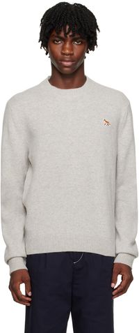 Maison Kitsuné Gray Baby Fox Sweater