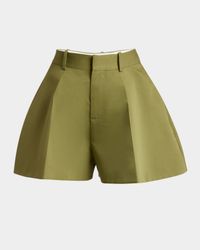 Trapeze Flared Mini Shorts