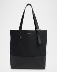 Men's T-Bar Canvas and Leather Shopper Tote Bag