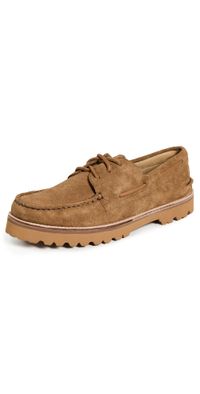 Sperry Ao 3 Lug Suede Boat Shoes Tan/Bronze 10
