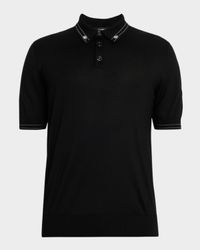 Men's Silk Knit Polo Shirt