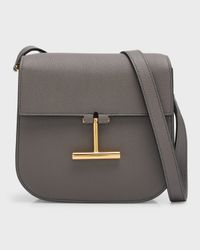 Tara Mini Crossbosy in Grained Leather with Leather Strap