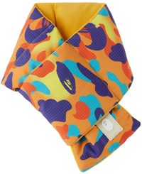 BAPE Kids Yellow Grid Scarf