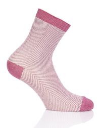 Momoni - Chaussettes à chevrons lurex - Taille M/L - Rose