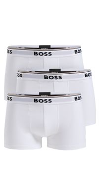 BOSS Stretch Cotton 3 Pack Trunks White L