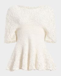 Mathilde Peplum Batwing Cotton Top