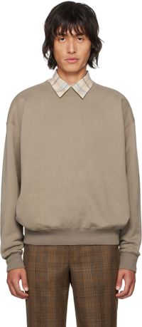 AURALEE Brown Smooth Soft Sweatshirt