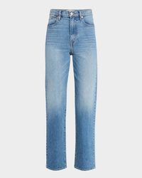 London High-Rise Straight-Leg Jeans