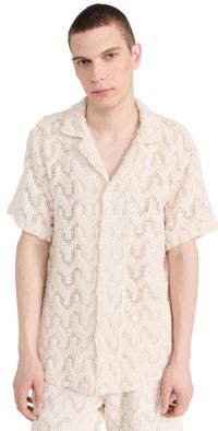 OAS Atlas Cuba Crochet Shirt Off White L