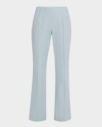 Vesey Seamed Flare-Leg Crop Pants