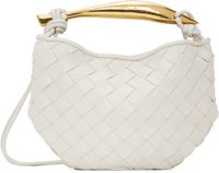 Bottega Veneta White Mini Sardine Shoulder Bag